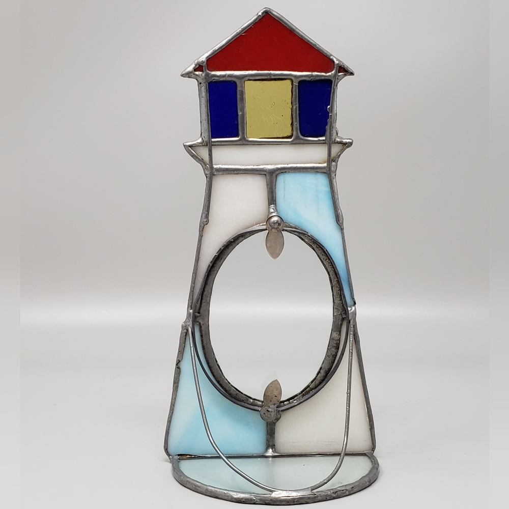 Stained Glass Lighthouse Picture Frame - Picture 3 of 8